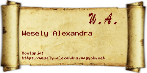 Wesely Alexandra névjegykártya